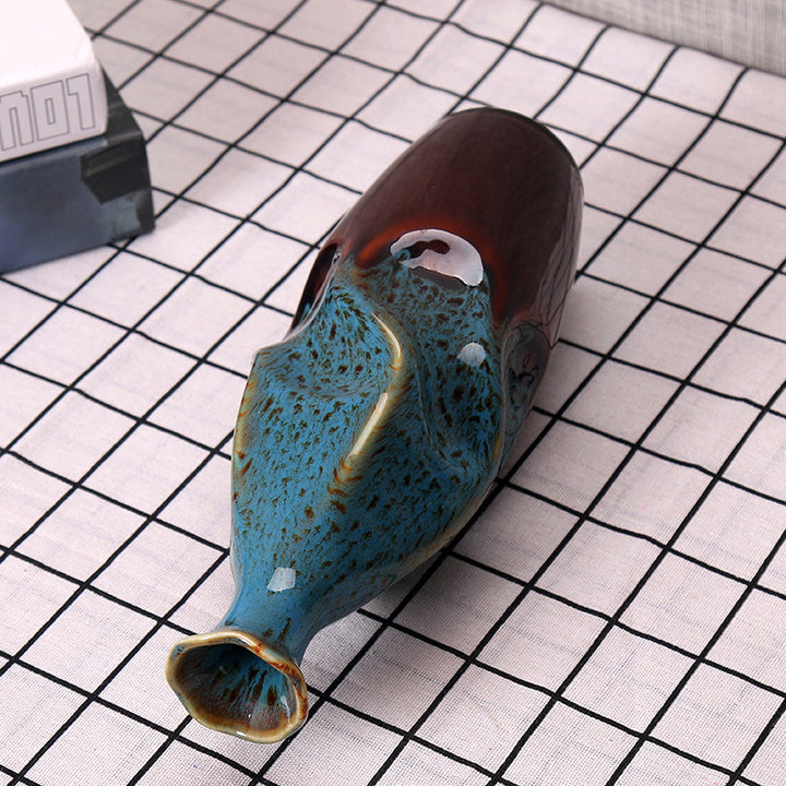 Artisanal Ceramic Decorative Bottle Vase Stornfeild