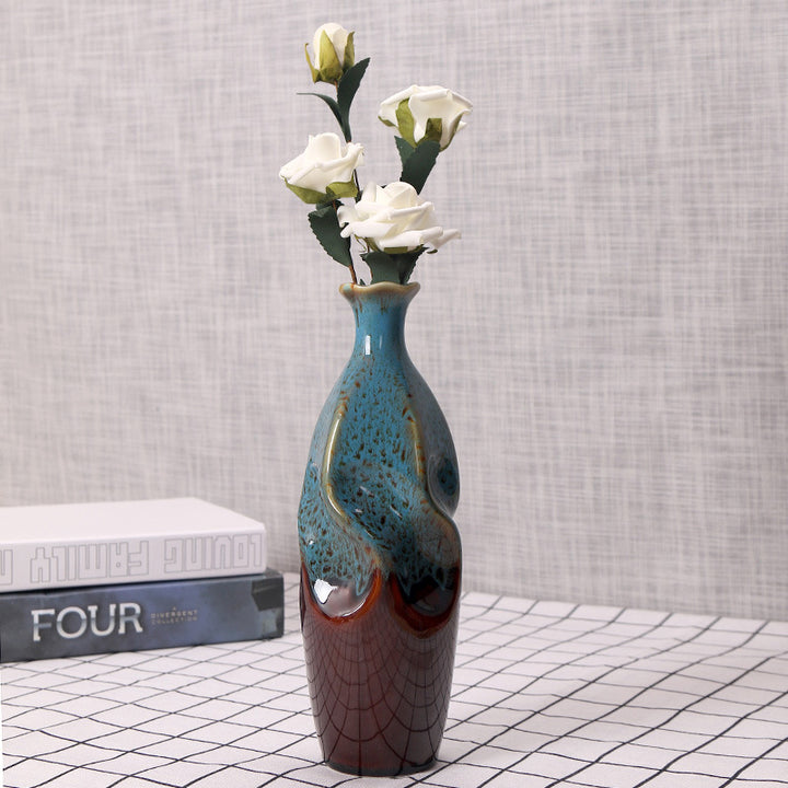 Artisanal Ceramic Decorative Bottle Vase Stornfeild