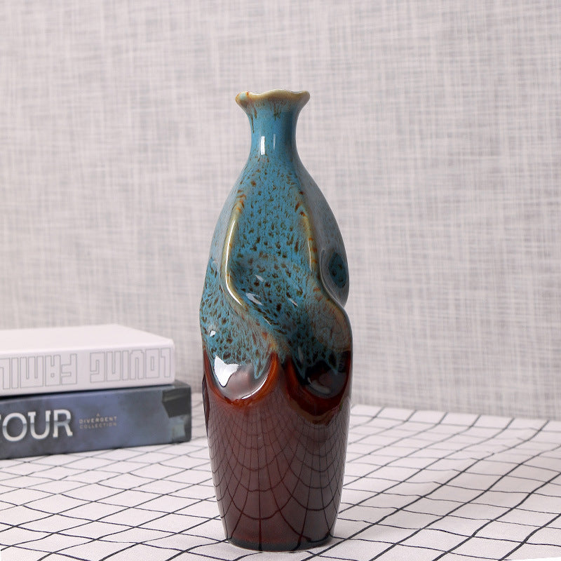 Artisanal Ceramic Decorative Bottle Vase Stornfeild