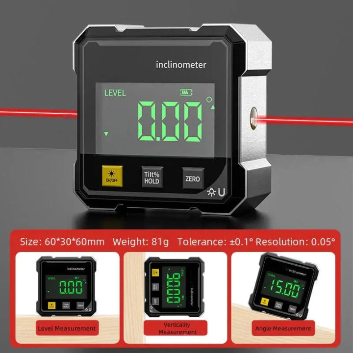 Precision Angle Meter AnglePro – Magnetic Digital Laser Level | Stornfield