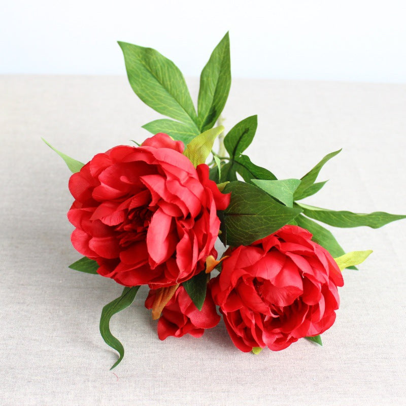 Lifelike Peony Floral Stem