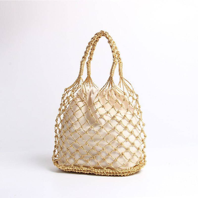 Hand-knotted mesh tote bag with luxurious lining Stornfield