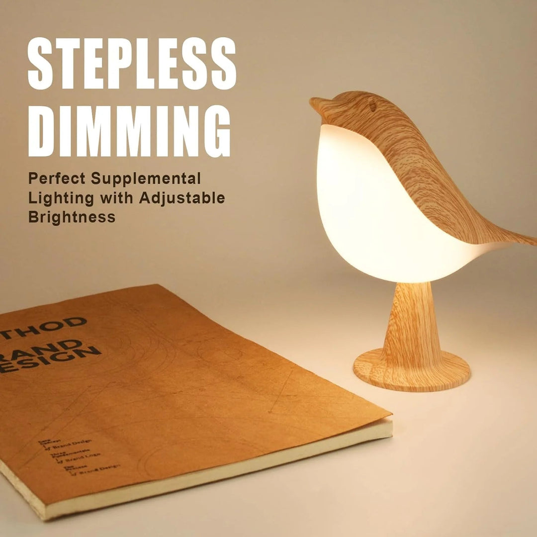 Stornfield | Touch Control Wooden Night Light - Rechargeable LED Bedside Lamp