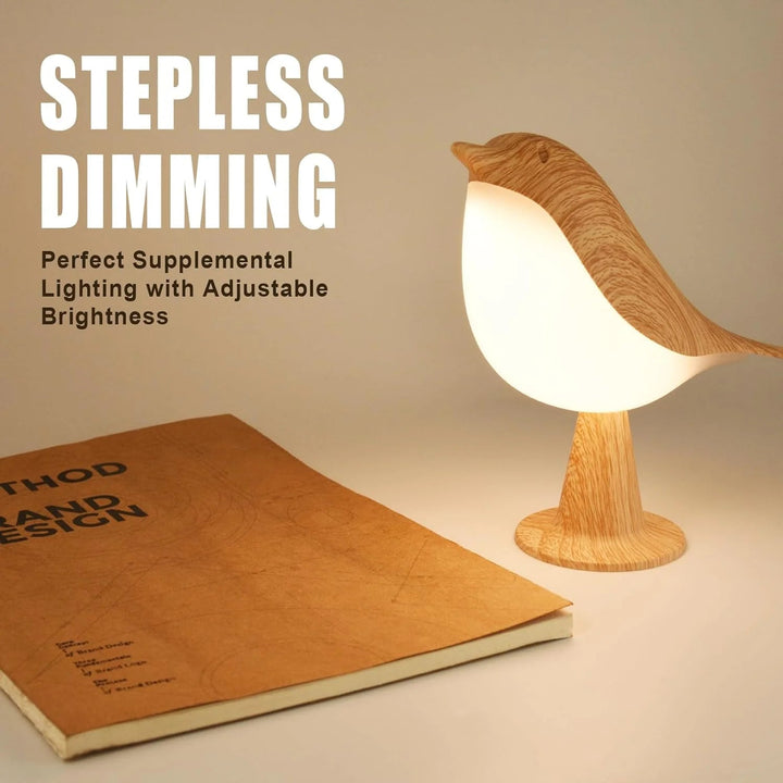Stornfield | Touch Control Wooden Night Light - Rechargeable LED Bedside Lamp