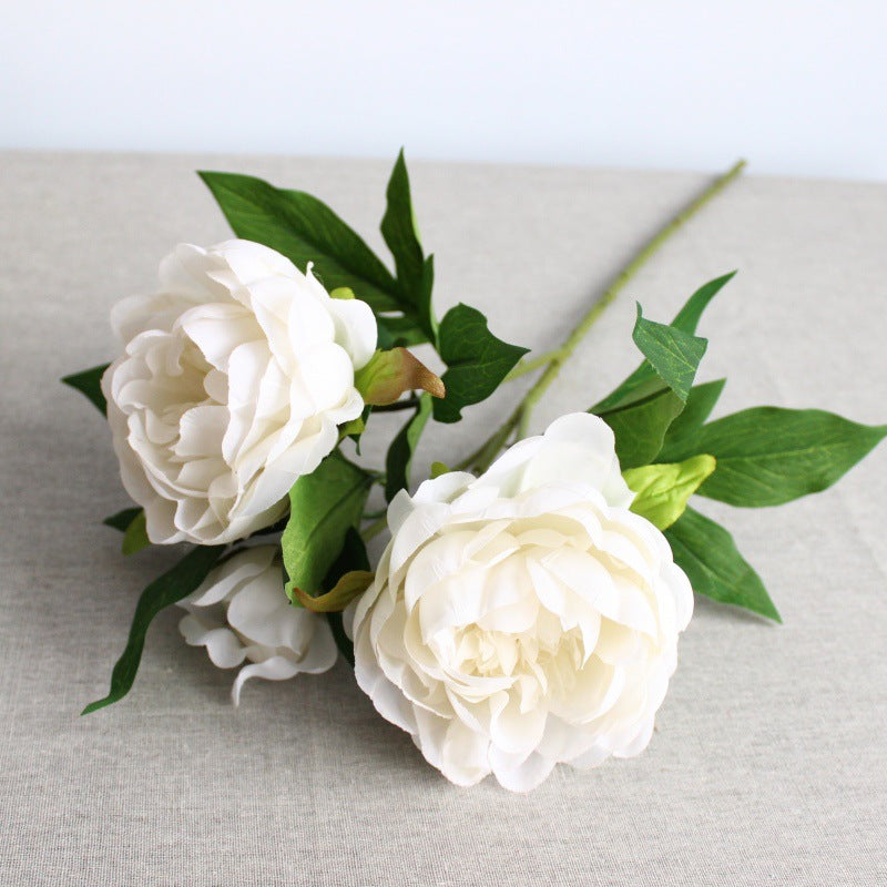Lifelike Peony Floral Stem