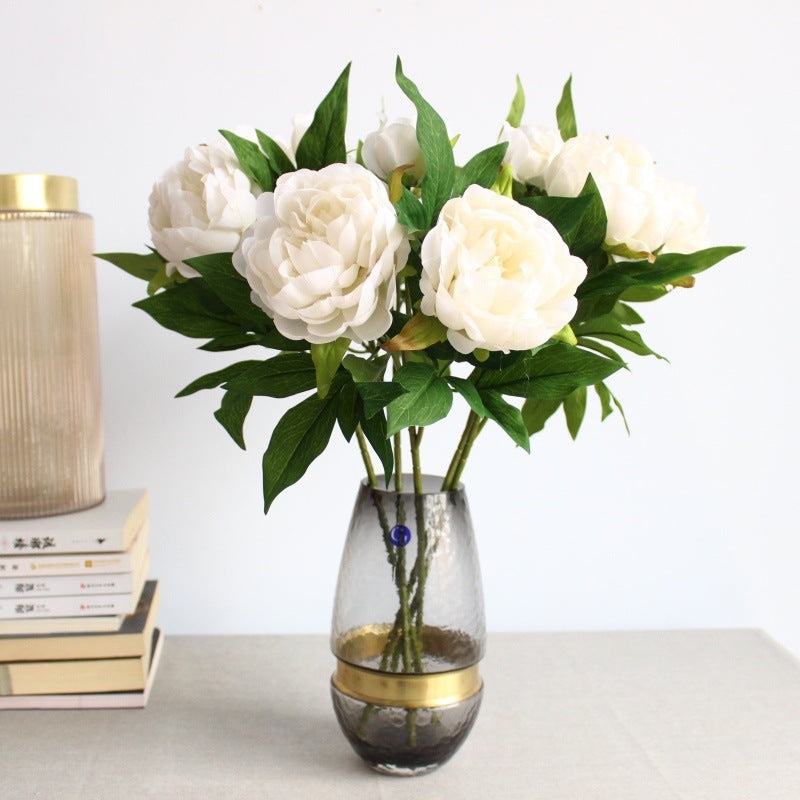 Lifelike Peony Floral Stem