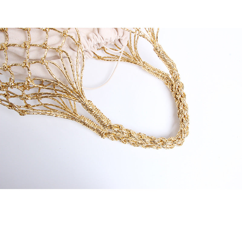 Hand-knotted mesh tote bag with luxurious lining Stornfield