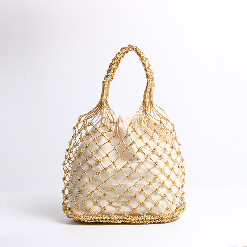 Hand-knotted mesh tote bag with luxurious lining Stornfield