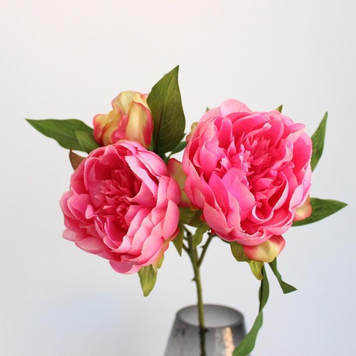 Lifelike Peony Floral Stem