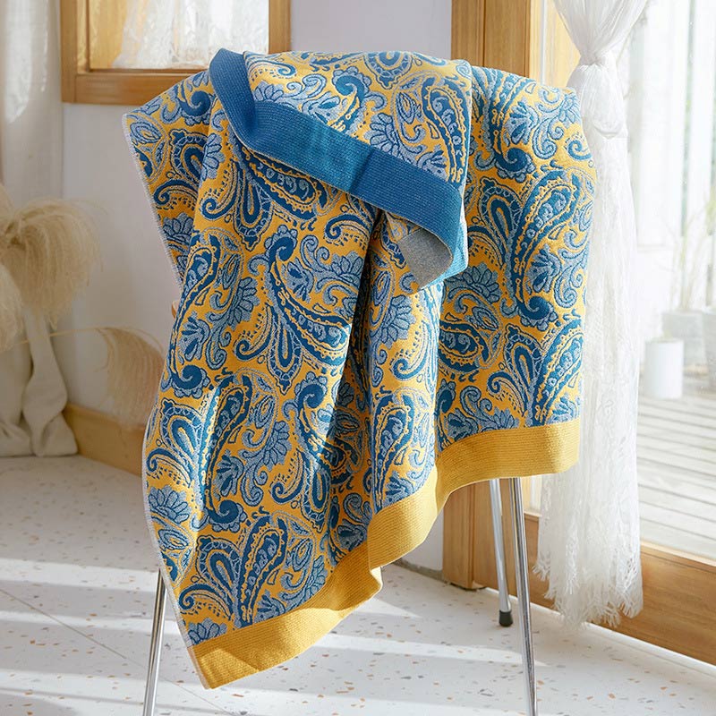 Mixed Color Reversible Gauze Bath Towel Soft Cotton | Stornfield