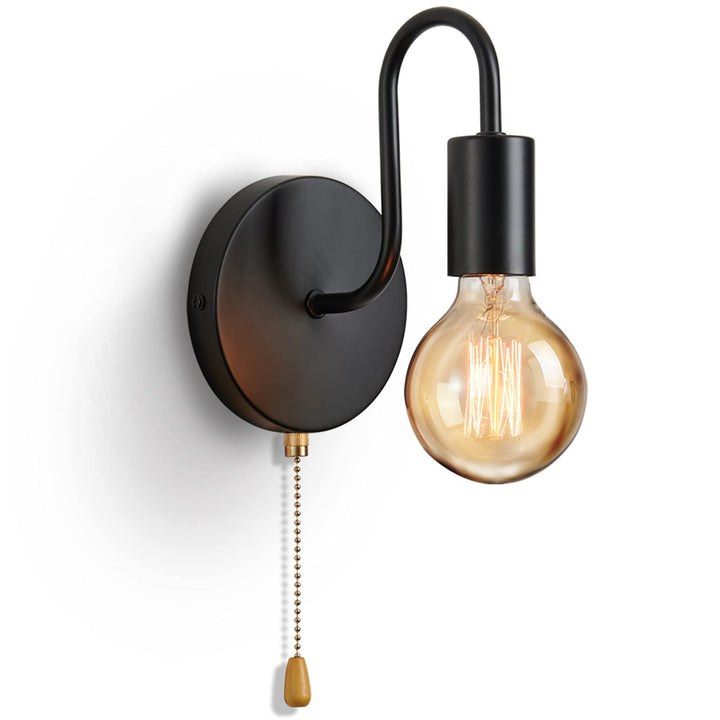 Nordic Industrial Wall Lamp in Black Iron for Modern Decor | Stornfield