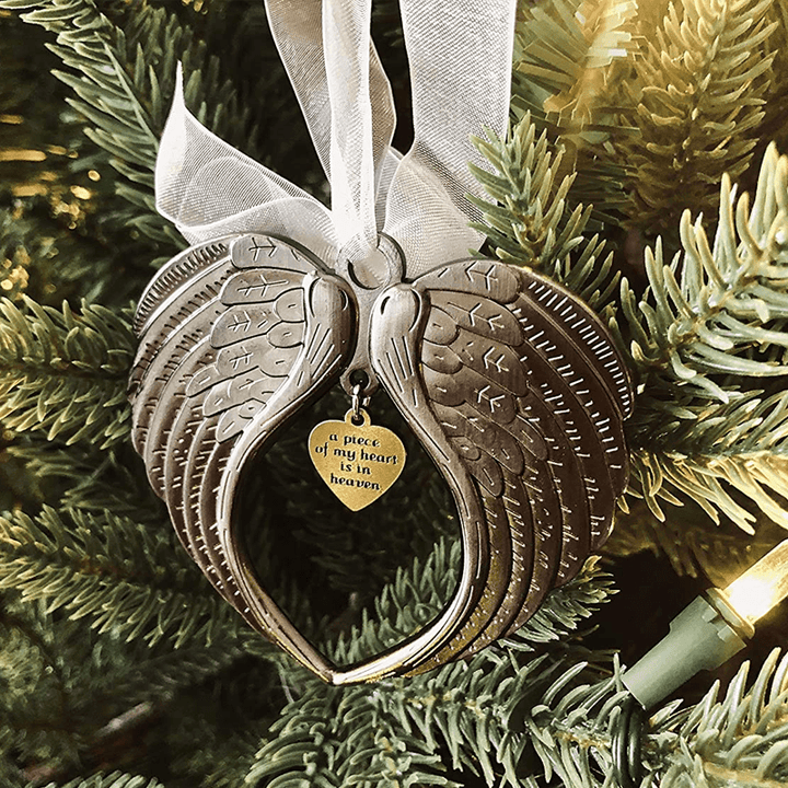Christmas Tree Memorial Ornaments Angel Wings Bell Pendant Hanging Decoration | Stornfield