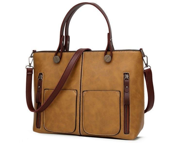 Cera - Vintage handbag with double front pocket | Stornfield