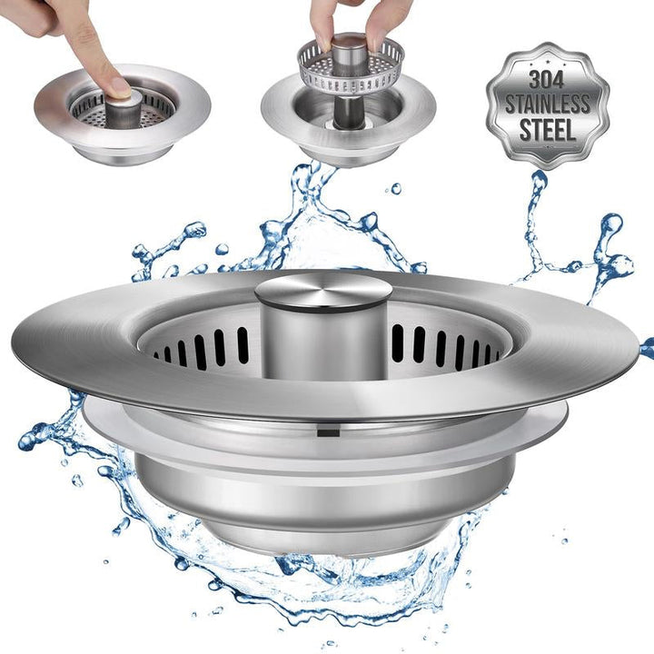 Upgrade 3-in-1 Kitchen Sink Drain Strainer | Stornfield