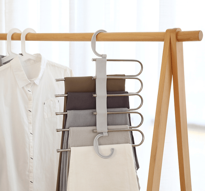 Space-saving multi-pants hanger clothes hanger | Stornfield