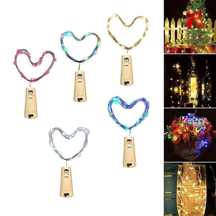 Stornfield | LED Wine Bottle Cork String Lights DIY Night Light Decor - 5/10 PCS