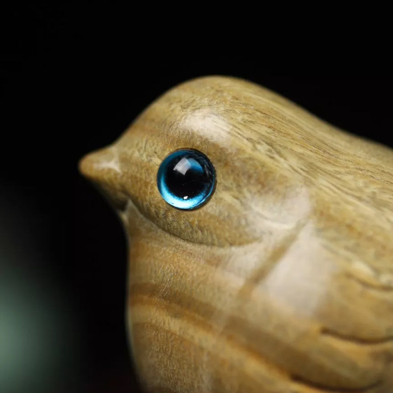 Oiseau sculpté en bois fait main Stornfield