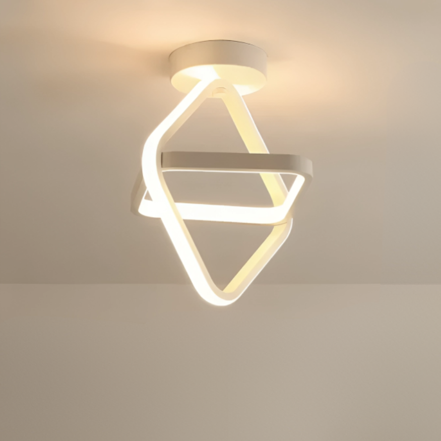 Modern LED Ceiling Lamp 18W | Creative Design with 2 Rings | Energy-Efficient Lighting for Living Room & Office 24 cm | Stornfield