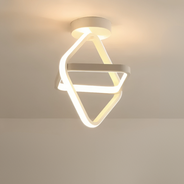 Modern LED Ceiling Lamp 18W | Creative Design with 2 Rings | Energy-Efficient Lighting for Living Room & Office 24 cm | Stornfield