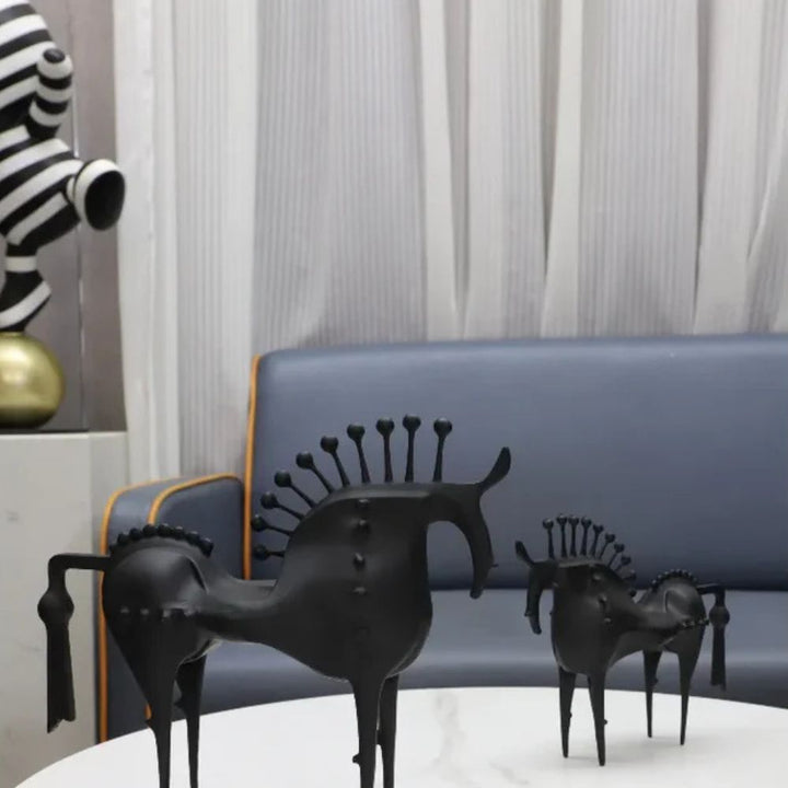 Abstract Metal Horse Sculpture | Stornfield