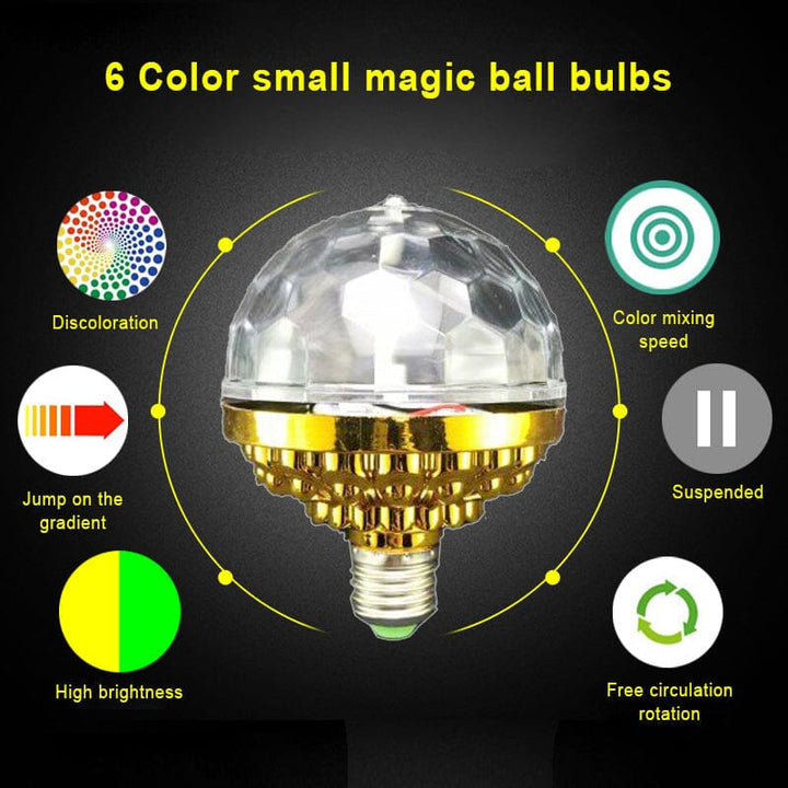 LED Disco Ball Colorful Rotating Bulb | Stornfield