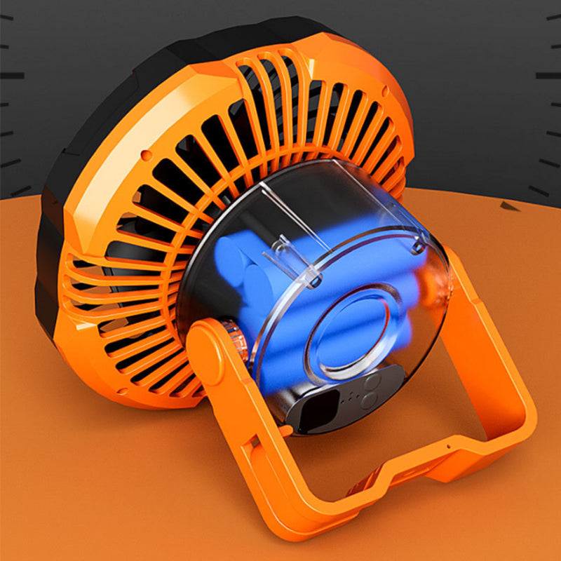 Portable camping fan with LED light | Stornfield