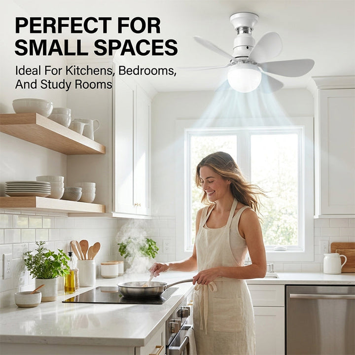 Modern Low Profile Ceiling Fan Light | Stornfield