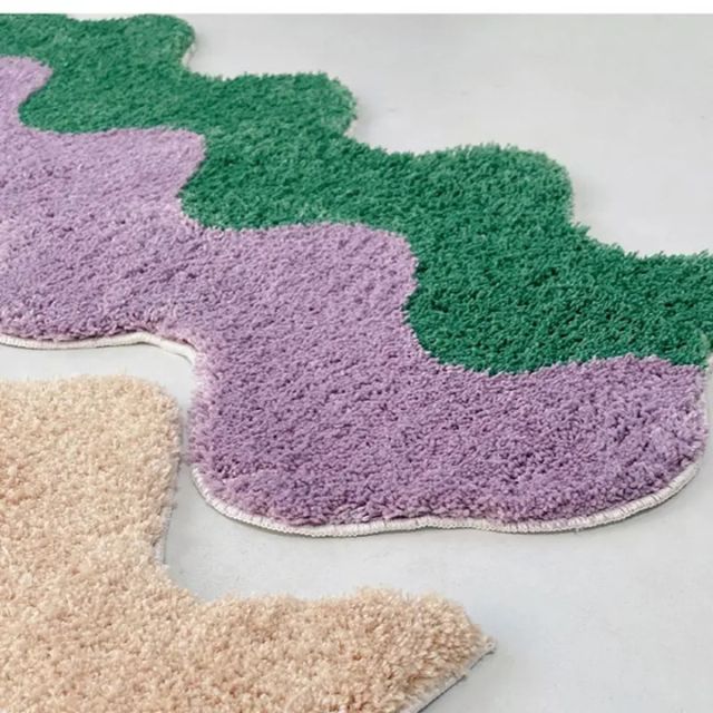 Stornfield | Abstract Colour Block Rug in Cotton-Police