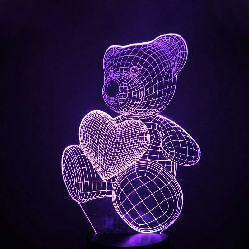 3D Love Bear Night Light Stornfield
