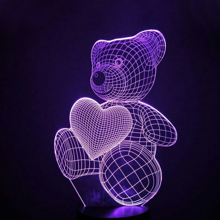 3D Love Bear Night Light Stornfield