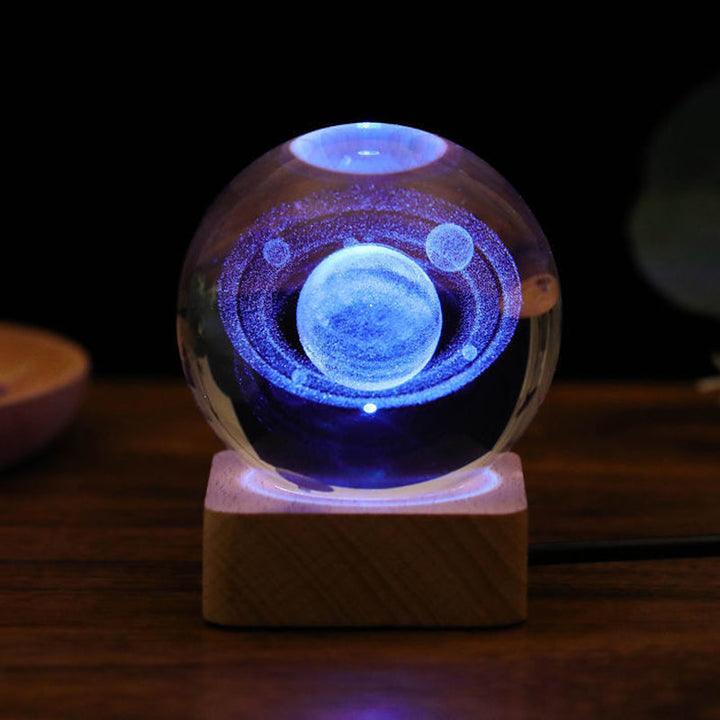 3D Galaxy Crystal Ball Night Light Decor Lamp | Stornfield