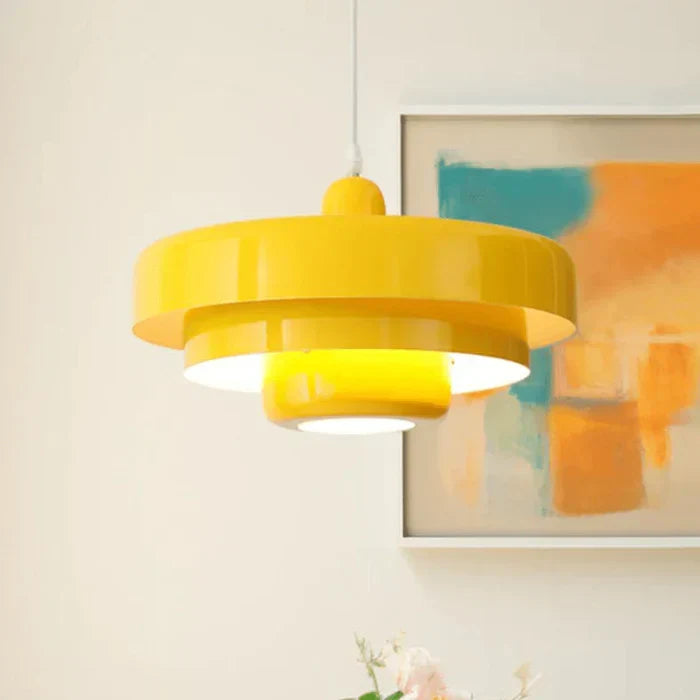 Vintage LED Pendant Light | Multi-layered Metal in Nordic Design | Multiple Colors