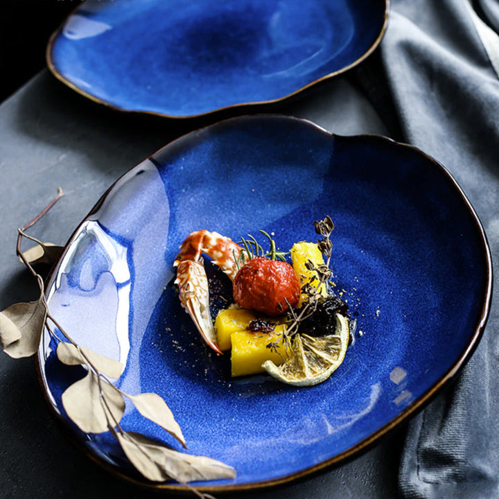 Ocean Waves Deep Blue Plate | Stornfield