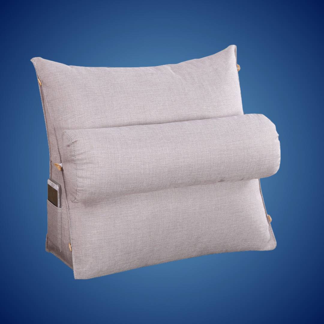 LoungeEase | Back Support Pillow for Reading and TV - Adjustable Bed Cushion for Lumbar Support - Posture Comfort - Stornfield Multi-purpose Pillow