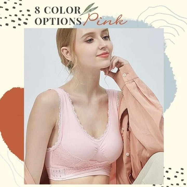Stornfield | Front Cross-Side Buckle Lace Bra