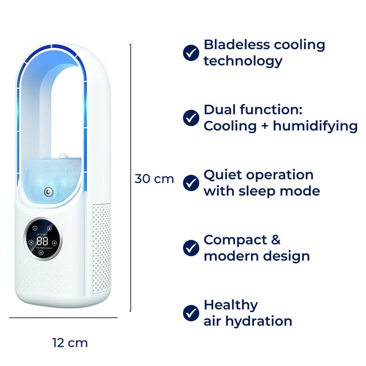 CoolMist | Portable Air Cooler Humidifier - Adjustable Quiet Mist - Compact USB Powered - Office and Bedside Personal Comfort for All-Day Freshness Stornfield