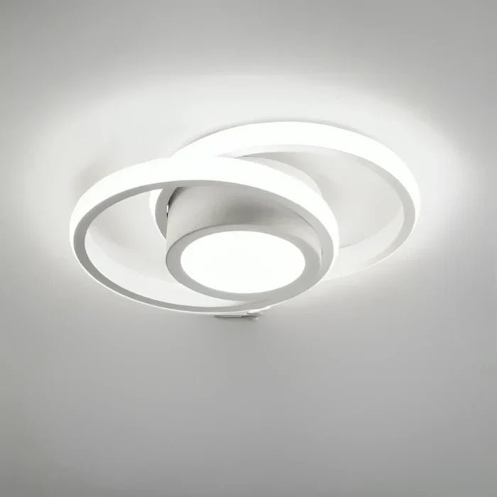 Modern LED Ceiling Lamp with Double Ring Design - Twilight Rings | Stornfield
