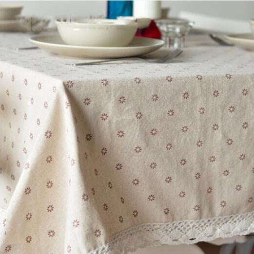 Stornfield | Daisy Print Cotton Linen Tablecloth