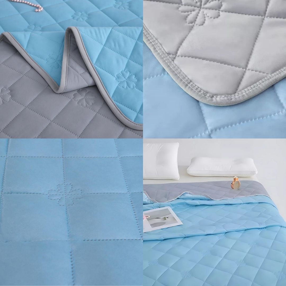 SilkCool | Cooling Blanket – Instant Cooling Comfort – Hypoallergenic Silk Fiber – Overheating Prevention – Relief for Night Sweats Sensitive Skin Stornfield