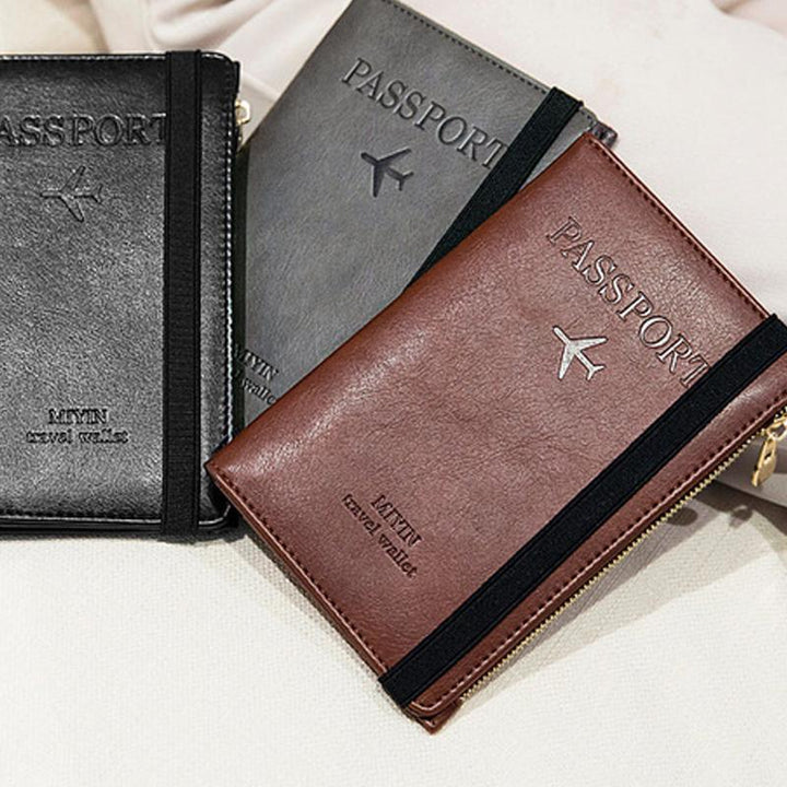 Men's Leather Passport Wallet with RFID Blocking | Stornfield