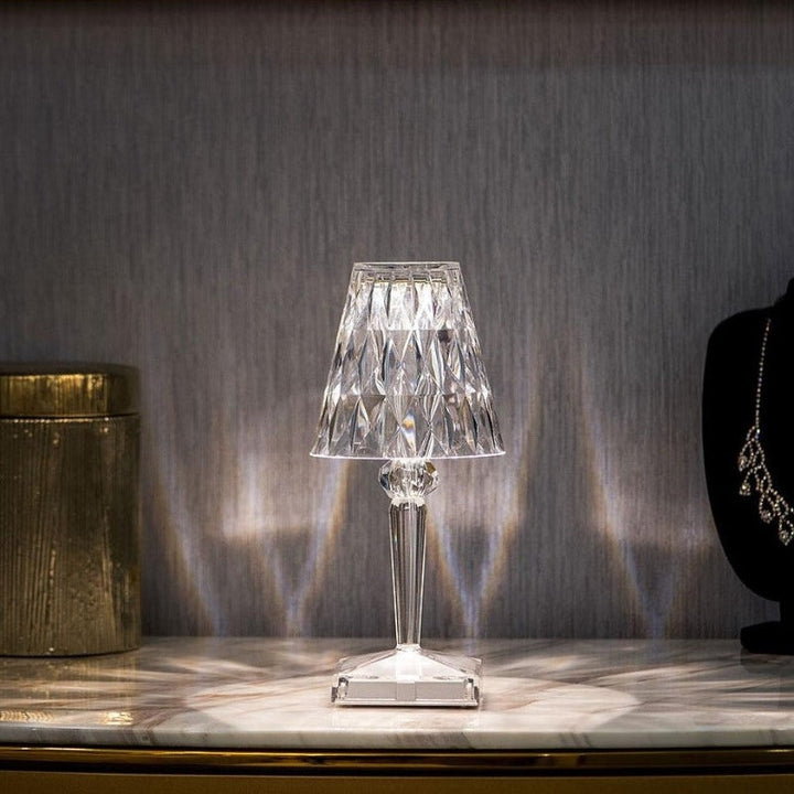 Crystal Table Lamp with Touch Control - LumeCrystal | Stornfield