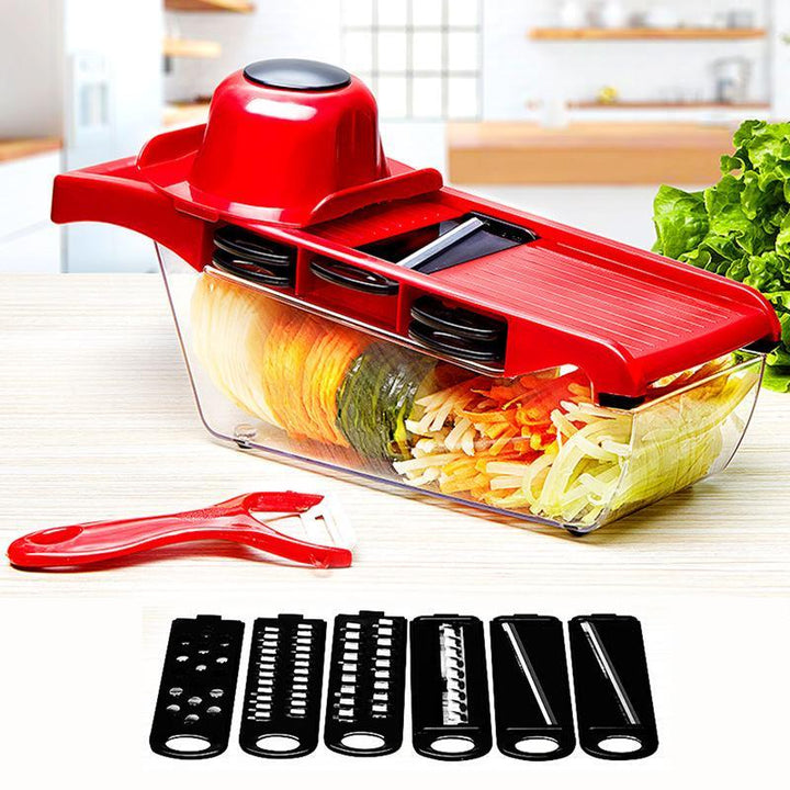 Vegetable Cutter with Six Steel Blades | Stornfield