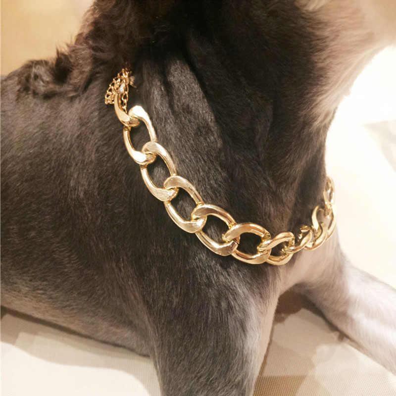 Stornfield | Pet Jewelry Thick Gold Chain Collar