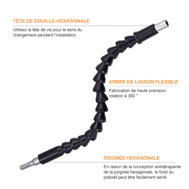 Flexible Drill Bit Extension Soft Shaft Screwdriver | Stornfield