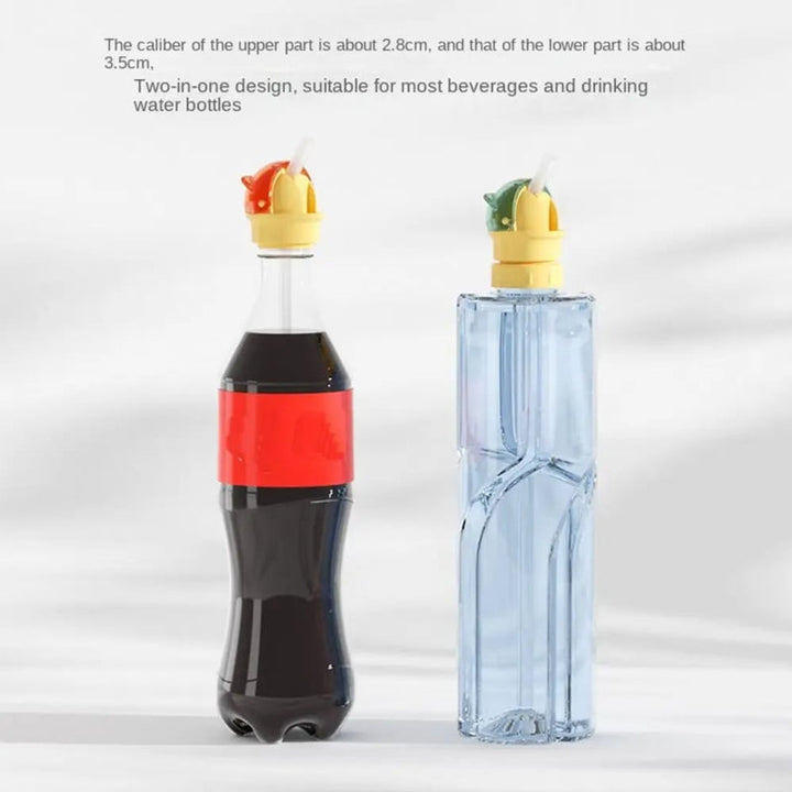 Reusable drinking bottle for children with straw lid | Stornfield