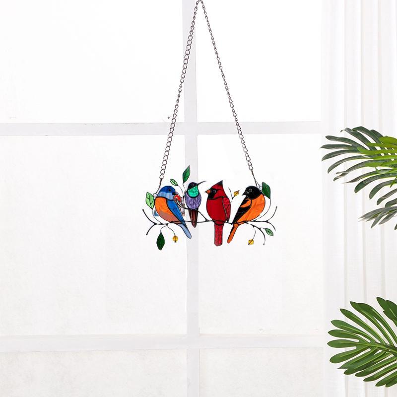 Birds Stained Glass Window Hangings 🐦 | Stornfield
