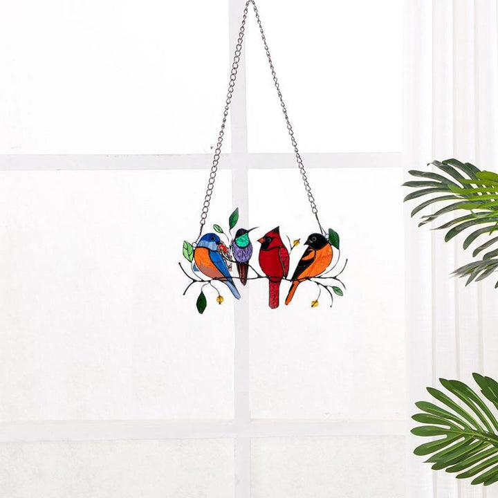 Birds Stained Glass Window Hangings 🐦 | Stornfield