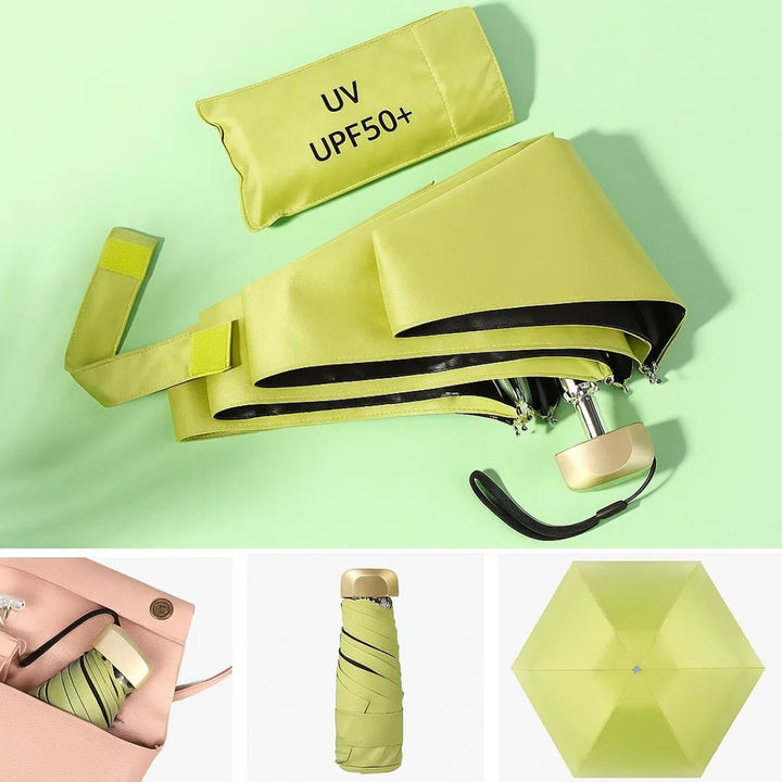 UrbanBrolly | UV Mini Folding Umbrella - UPF 50+ Sun Protection - Water Resistant - Lightweight and Pocket-sized for Travel Stornfield