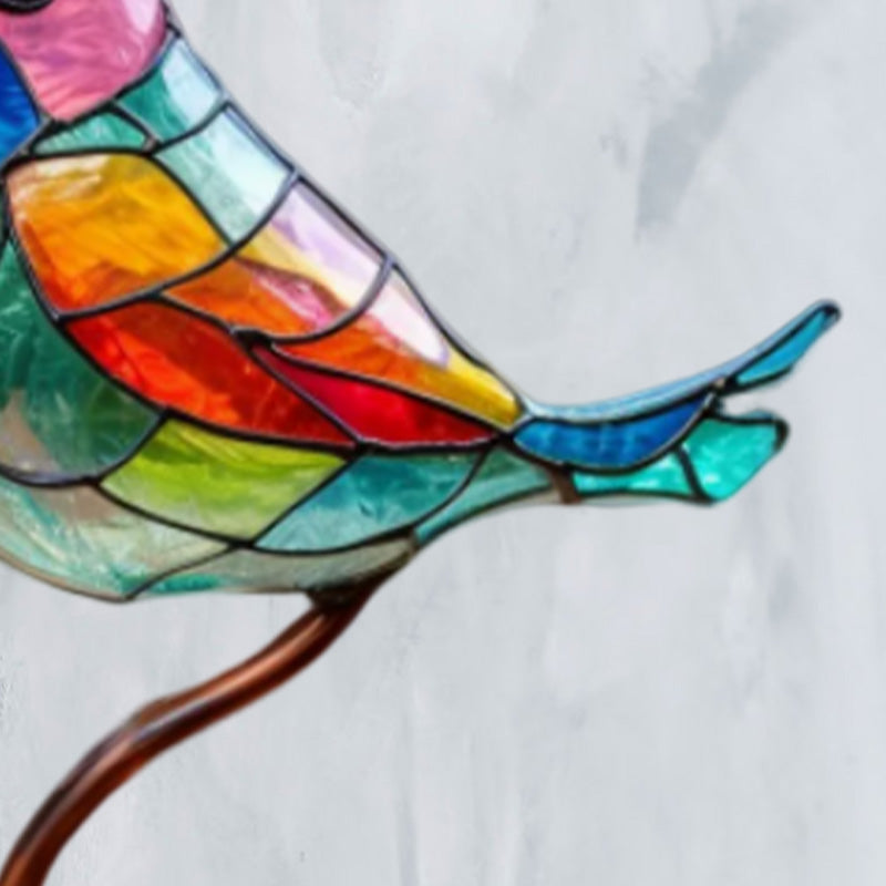 Stornfield | Stained Glass Birds on Branch Desktop Ornaments