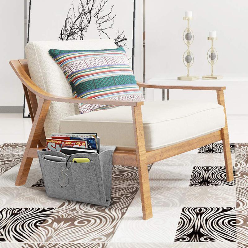 Hanging bag for nightstand storage | Stornfield
